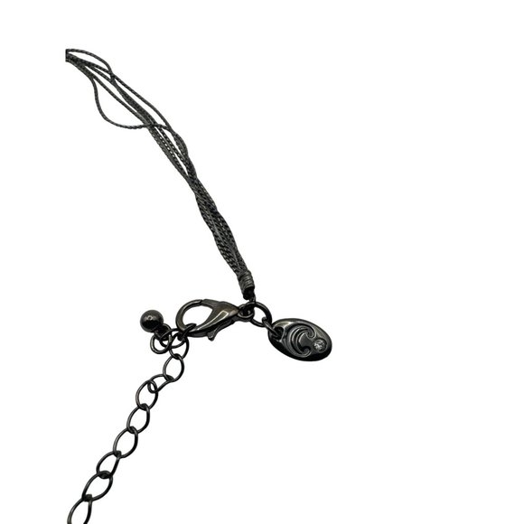 Charming Charlie Multi Strand Fashion Necklace Black and Silver 21 inch - Picture 5 of 5